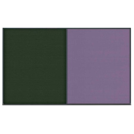 United Visual Products Single Door Radius Corkboard, 24"x36", Hea, UV7011RC-SATIN-SURF UV7011RC-SATIN-SURF